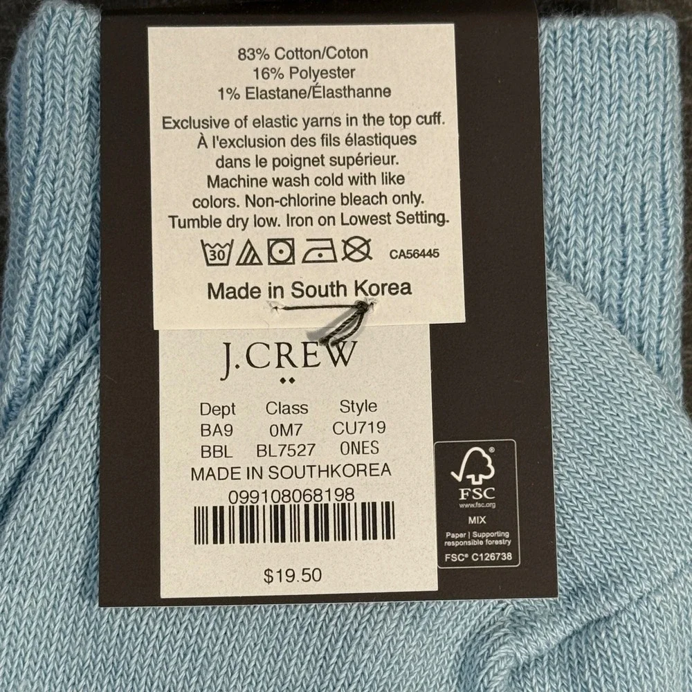 Mens J Crew Socks | Size‎ One Size | Assorted Colors 4 Pack Bundle Sushi Hearts